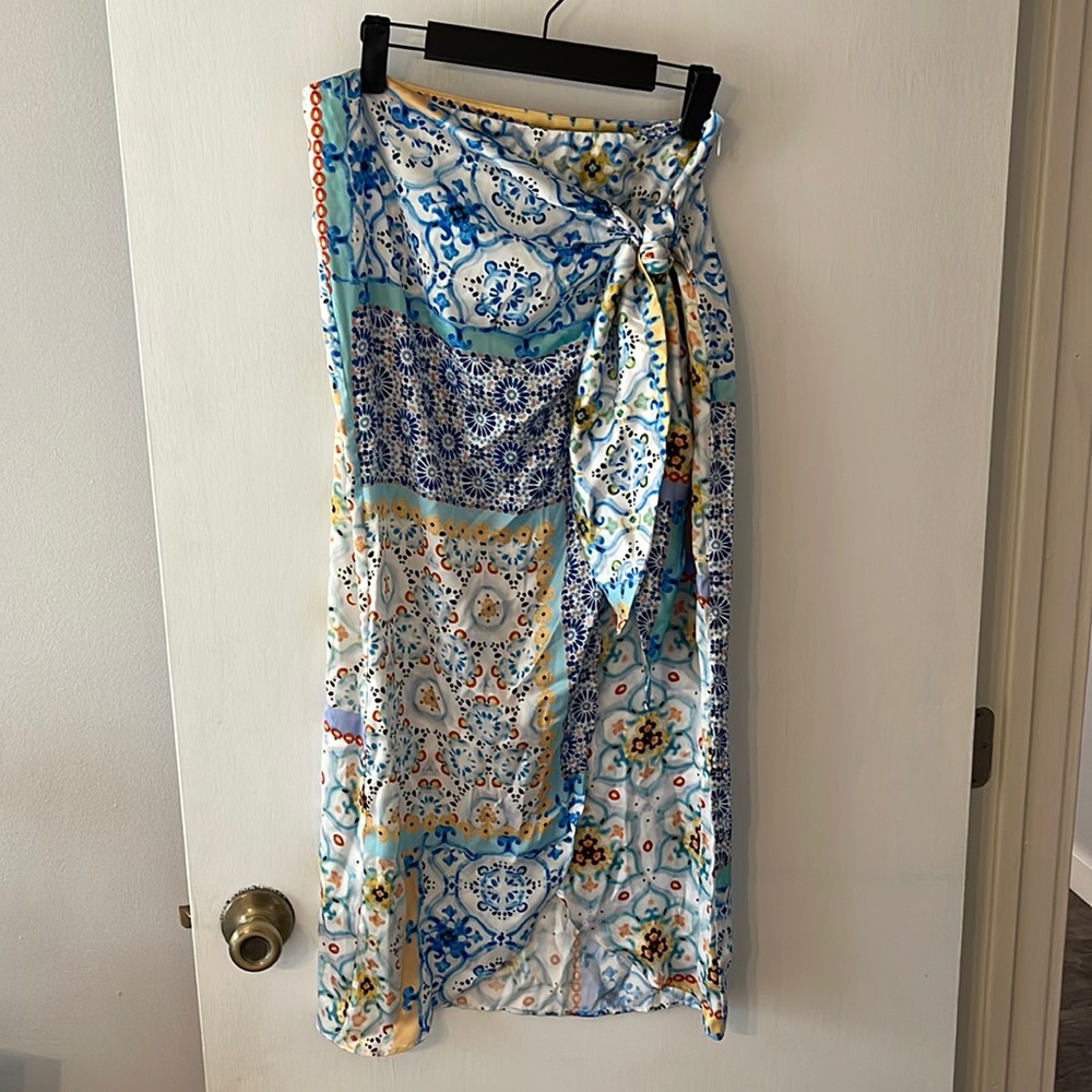 Never worn new with tags ZARA satin wrap skirt
